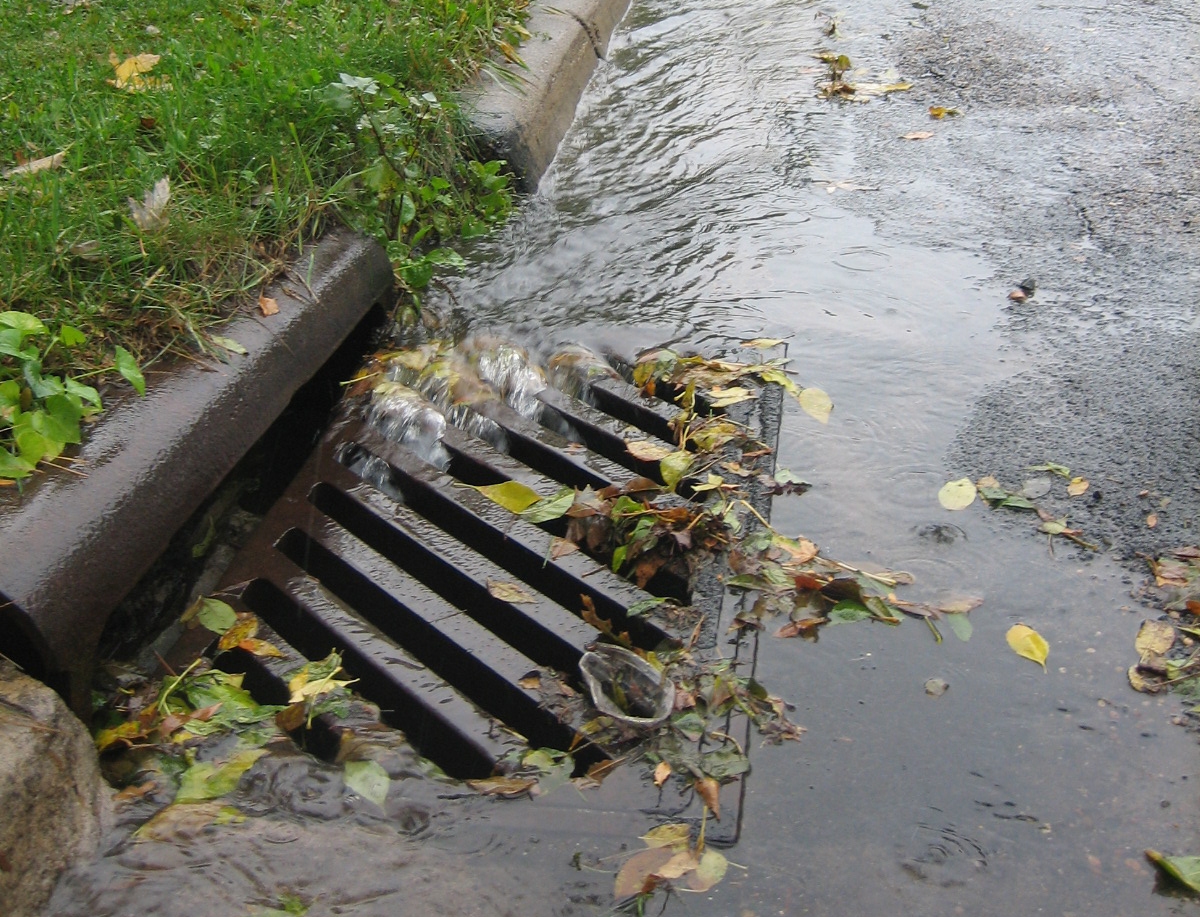 Stormwater drain in a street