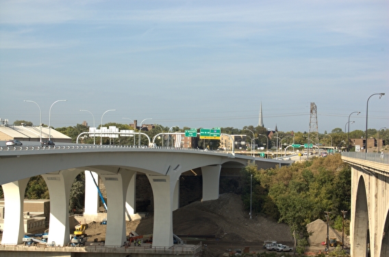 The I-35W bridge over the Mississippi River