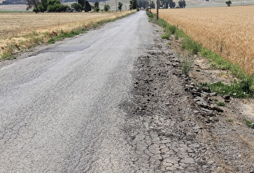 cracked rural road